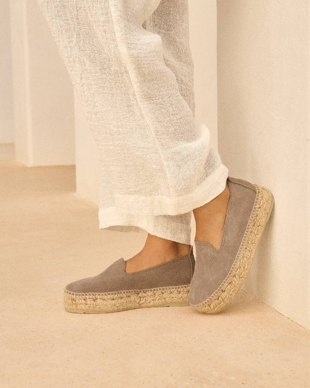Manebí Espadrillas con doppia suola - Hamptons - Coco Brown Promozione