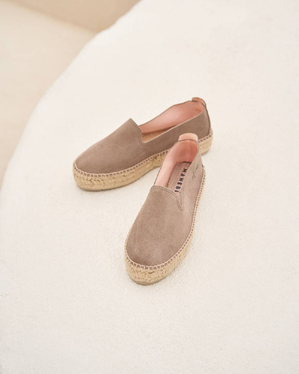 Manebí Espadrillas con doppia suola - Hamptons - Coco Brown Promozione