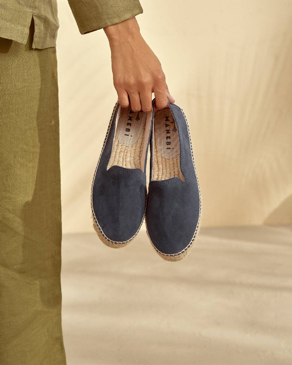 Manebí Espadrillas con doppia suola - Hamptons - Patriot Blu Soddisfazione Garantita