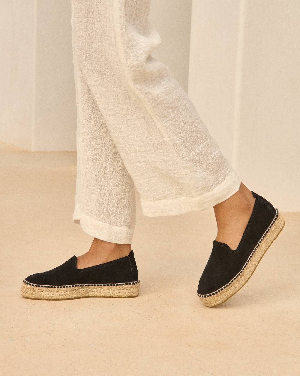 Manebí Espadrillas Doppia Suola - Hamptons - Nere Qualità Garantita