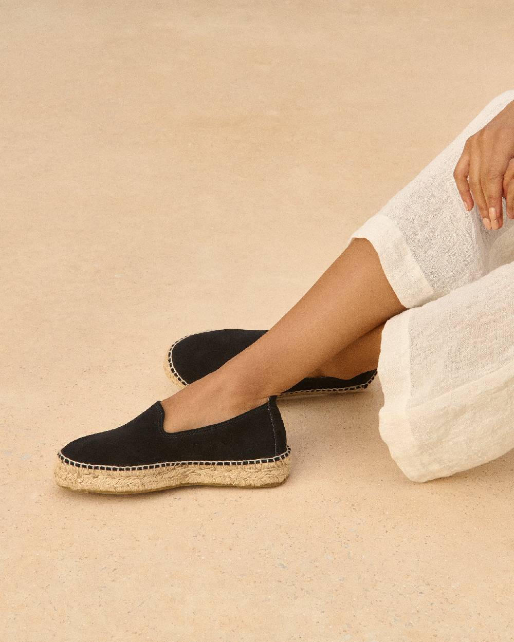 Manebí Espadrillas Doppia Suola - Hamptons - Nere Qualità Garantita