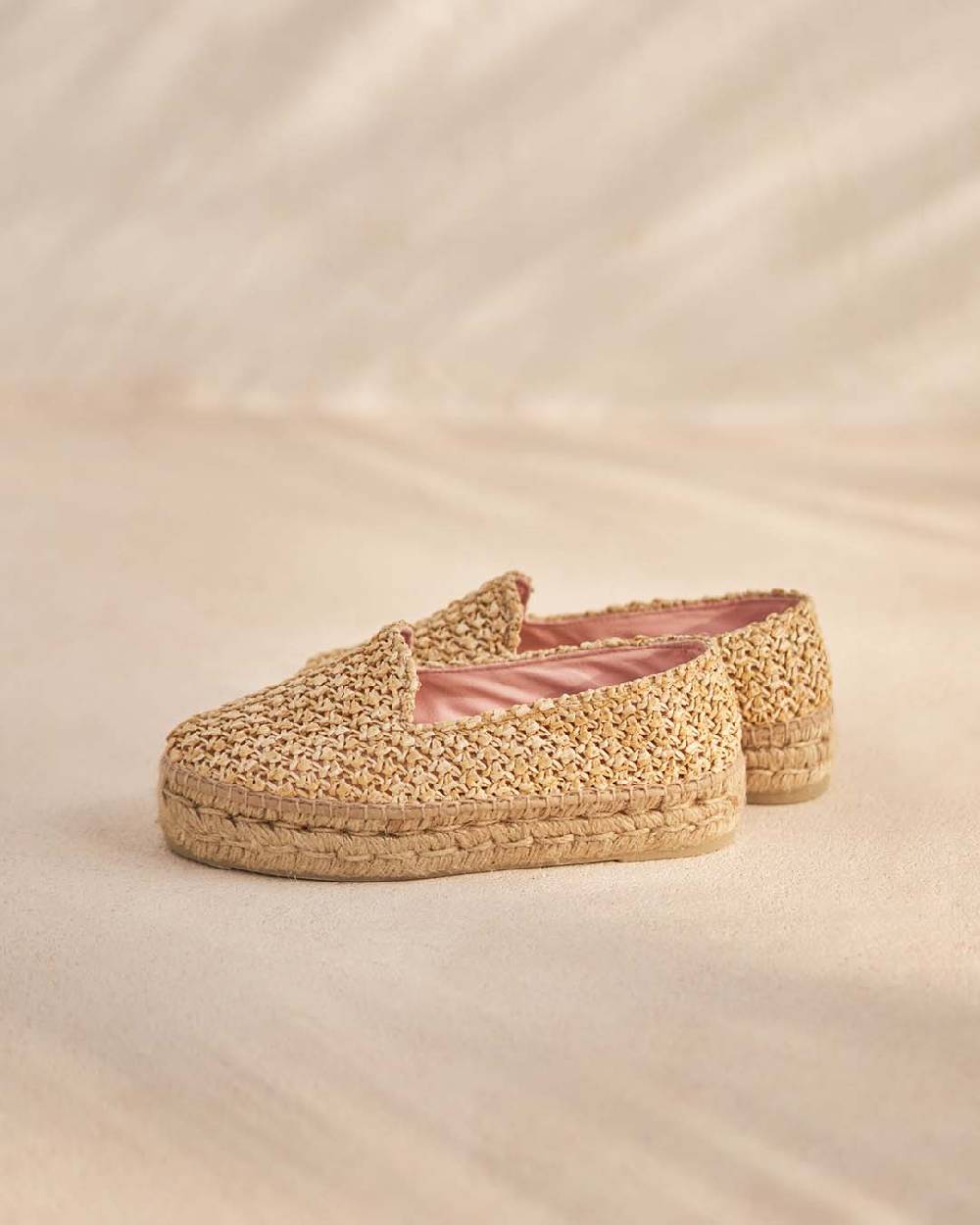 Manebí Raffia Double Sole Espadrilles - Yucatán Raffia Net Consegna Veloce