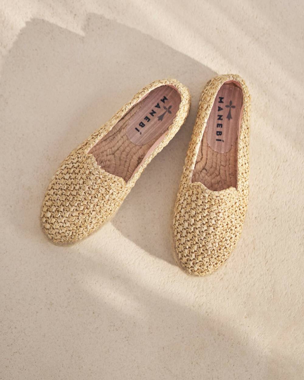Manebí Raffia Double Sole Espadrilles - Yucatán Raffia Net Consegna Veloce