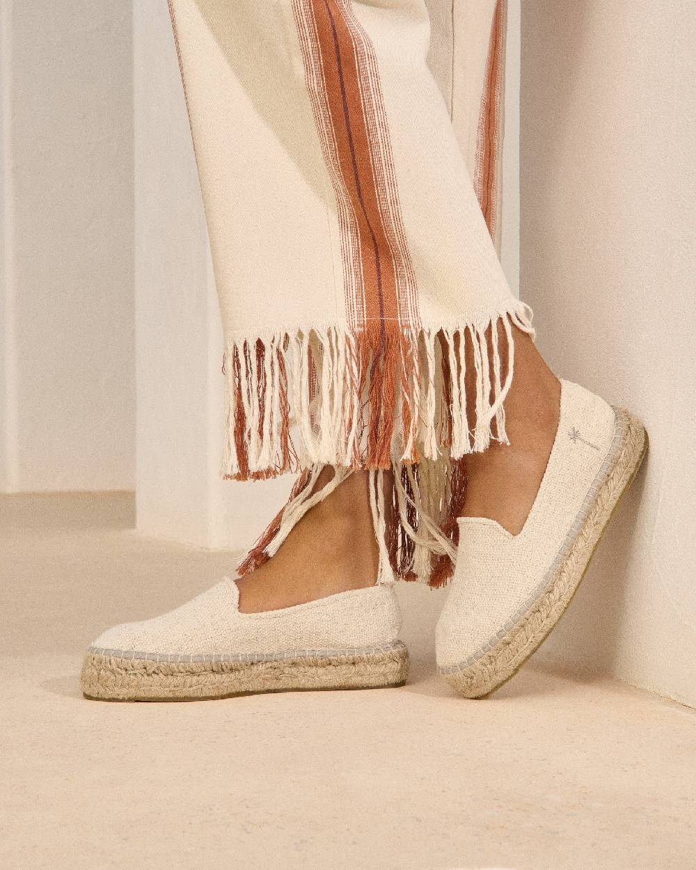 Manebí Coarse Woven Canvas|Double Sole Espadrilles - Yucatán Natural Promozione Limitata