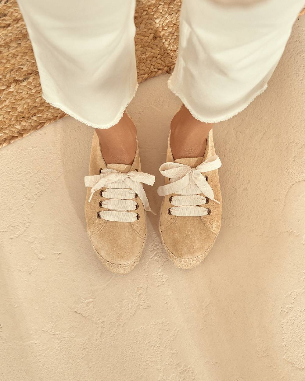 Manebí Espadrillas stringate - Hamptons - Beige champagne Fino Al -60%