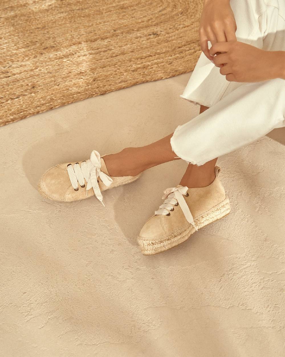 Manebí Espadrillas stringate - Hamptons - Beige champagne Fino Al -60%