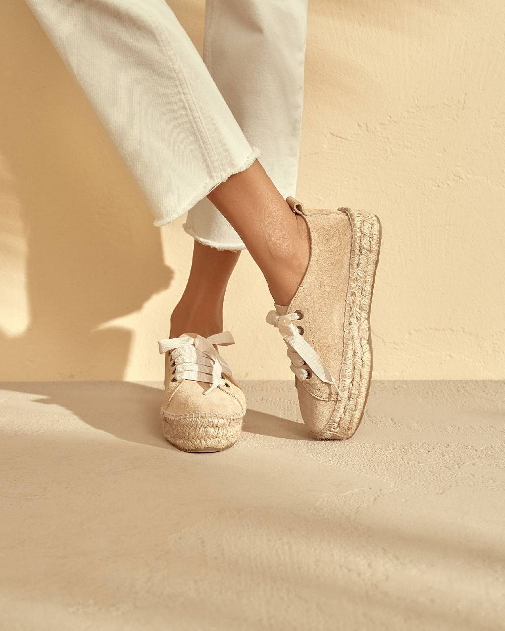 Manebí Espadrillas stringate - Hamptons - Beige champagne Fino Al -60%