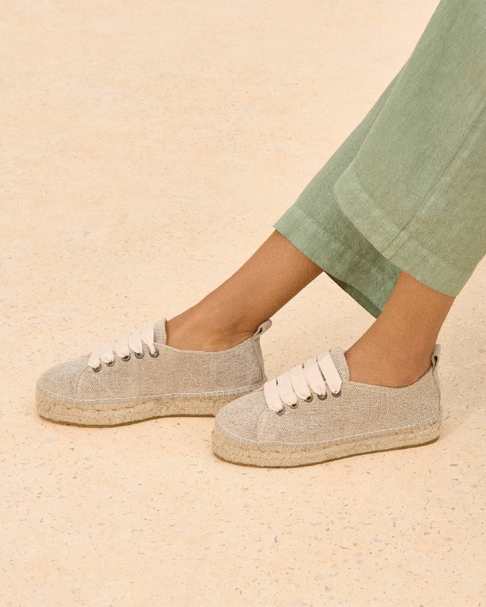 Manebí Organic Hemp Lace-Up Espadrilles - La Havana Natural Shopping Online