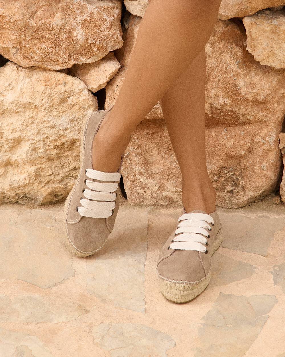 Manebí Espadrillas stringate - Hamptons - Vintage Taupe Hotsell