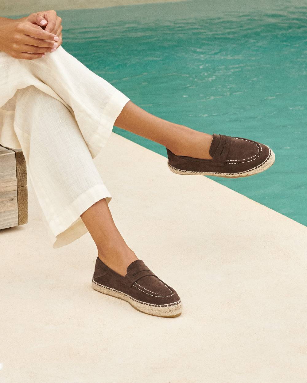 Manebí Suede Loafers Espadrilles - Hamptons Cocoa Saldi