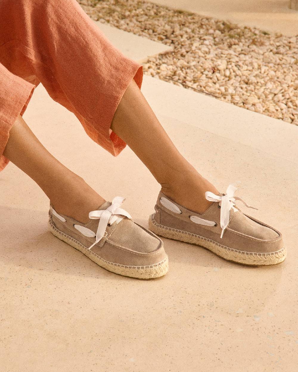 Manebí Scarpe da barca - Hamptons - Vintage Taupe Grande vendita