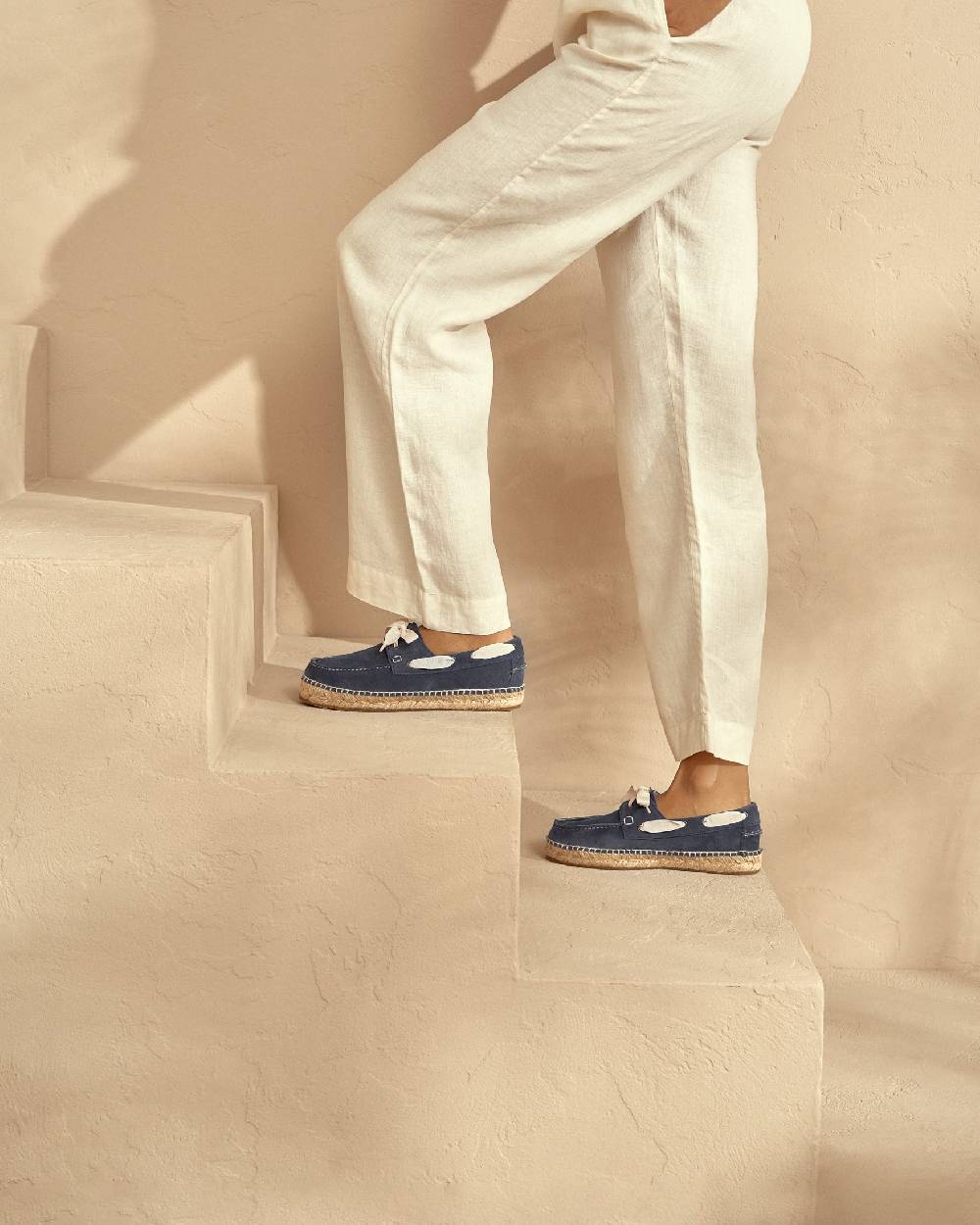 Manebí Suede Boat-Shoes Espadrilles - Hamptons Patriot Blue Vendite Flash
