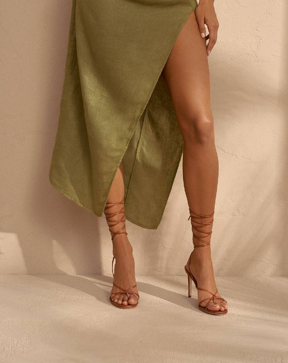 Manebí Alex Leather Heels - Thongs Brown Nuovi prodotti