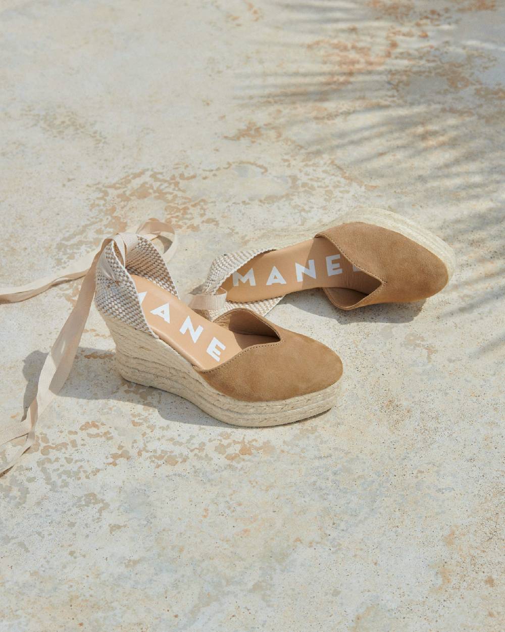Manebí Soft Suede Heart-Shaped|Wedge Espadrilles - Hamptons Vintage Taupe Online