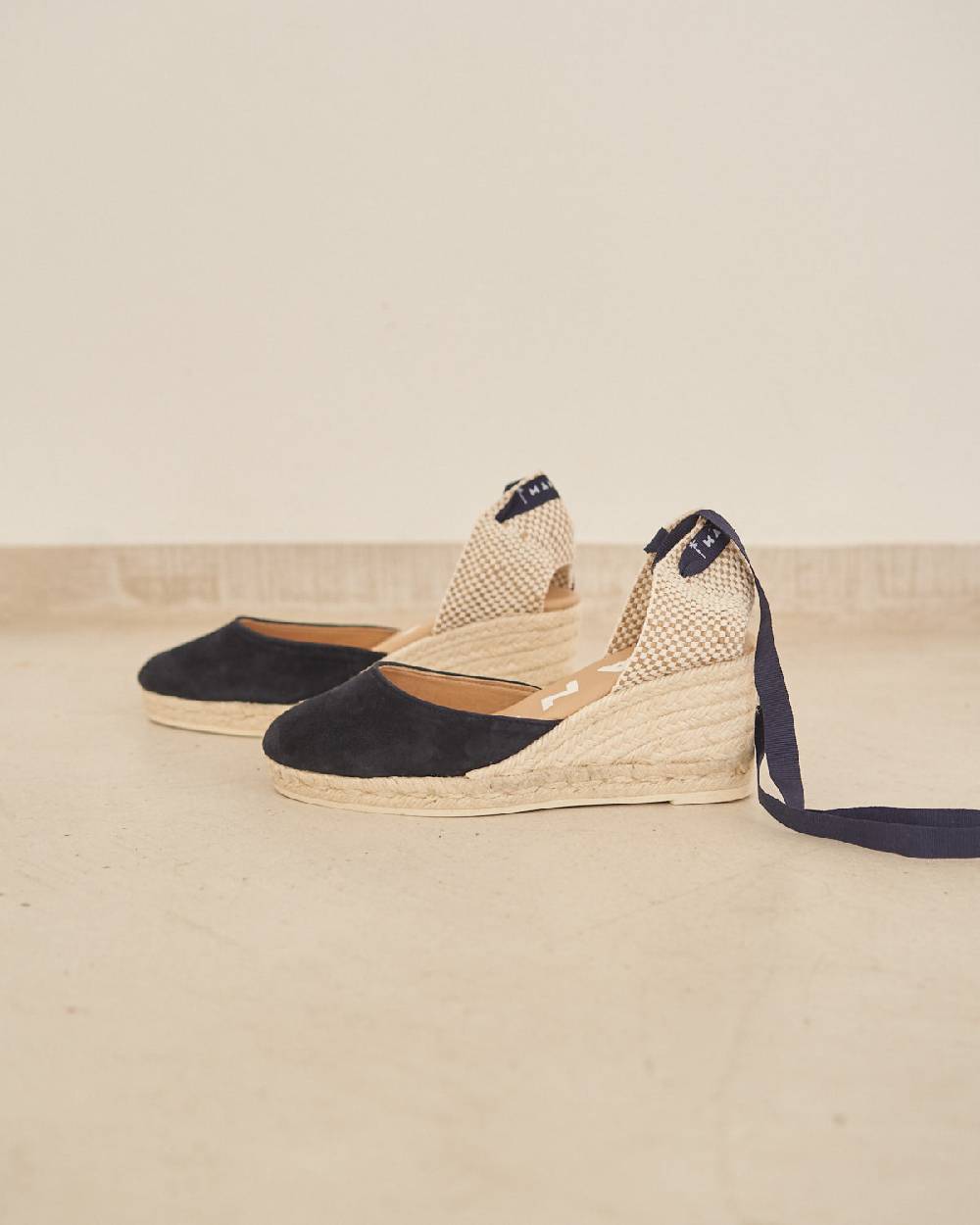 Manebí Soft Suede Low Wedge Espadrilles - Hamptons Patriot Blue Discount Store per i nuovi prodotti
