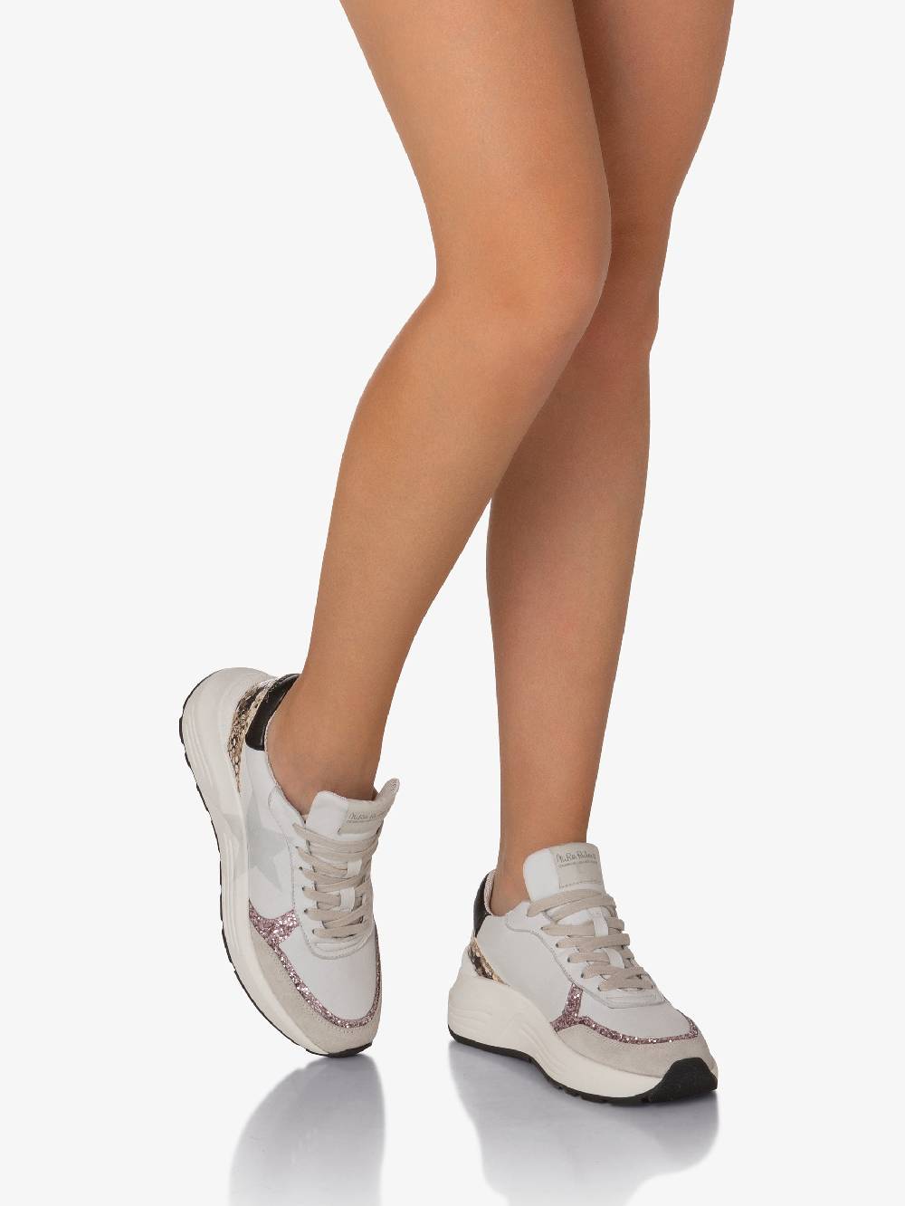 Nira Rubens Chunky Sneakers Stinger Python Rose - Stella Nuovo