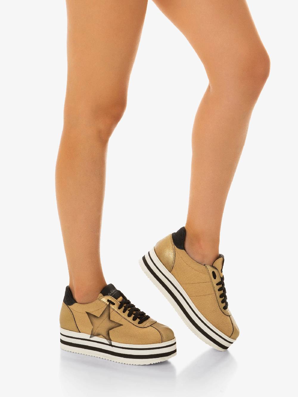 Nira Rubens Platform White Lady Active Gold - Stella Pezzi Unici