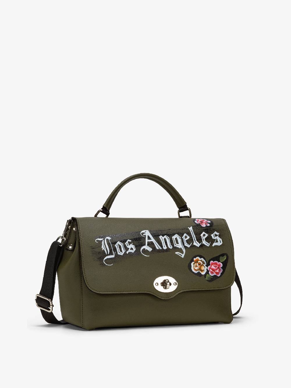 Nira Rubens EASY SATCHEL - MILITARY LOS ANGELES FLOWERS Ultimo giorno