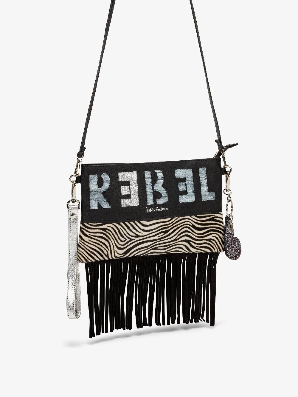 Nira Rubens Minibag Frange - Zebrina Silver Online