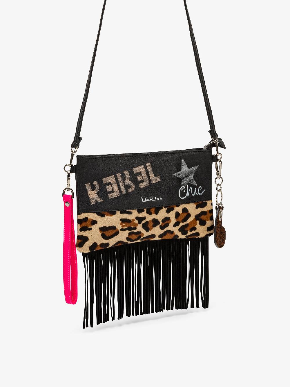 Nira Rubens Minibag Frange - Africa Pink Trasporto libero internazionale