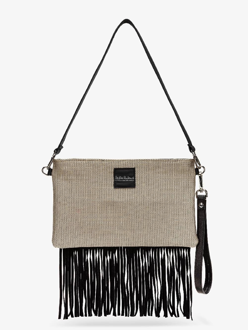 Nira Rubens Minibag Frange - Cocco Gold Vendita Calda