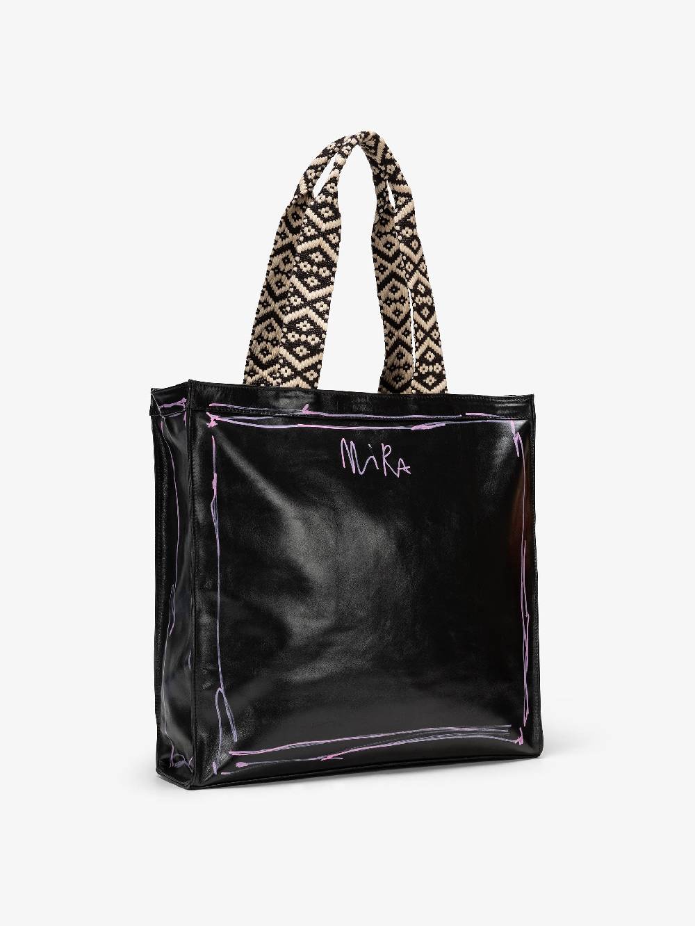 Nira Rubens SHOPPING BAG BLACK GLOSSY - STREET Enormi risparmi