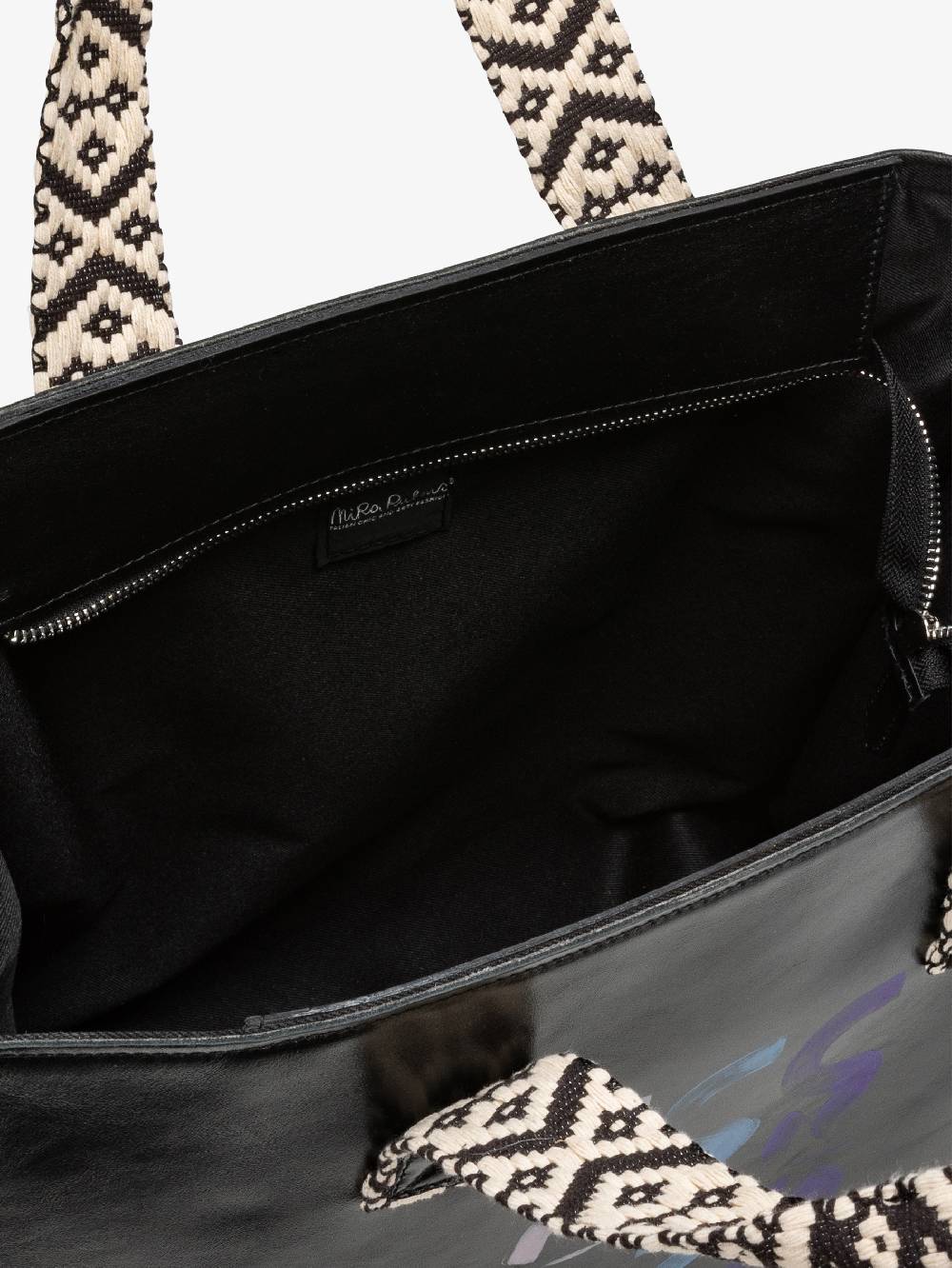 Nira Rubens EASY TOTE BLACK GLOSSY - LOGO Prezzo basso