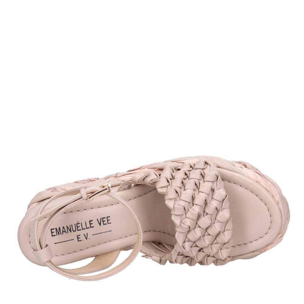 ﻿EMANUELLE VEE Sandali Zeppa in pelle Sconto