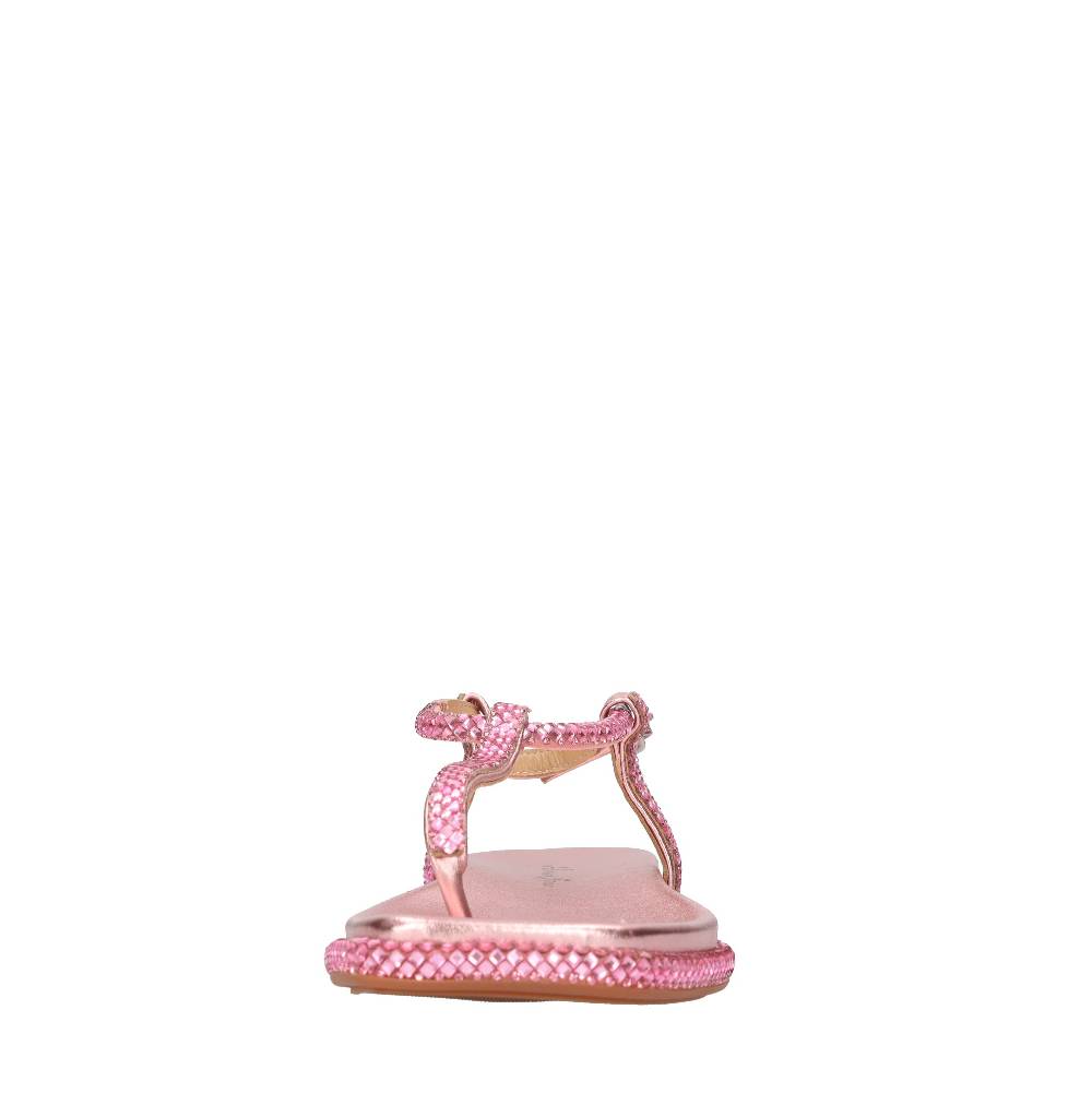 ALMA EN PENA Sandali flat infradito in pelle e strass Offerta