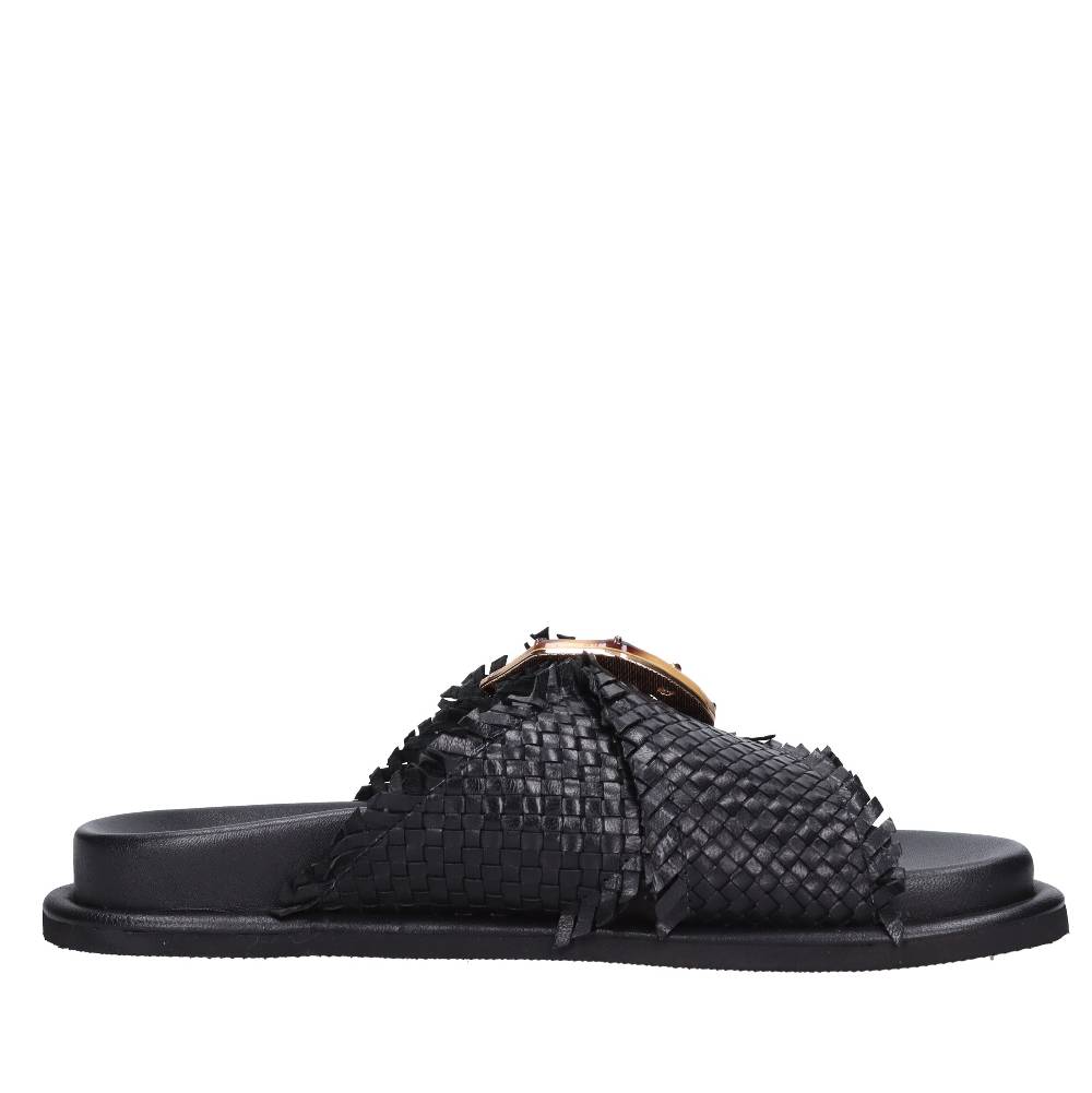 EMANUELLE VEE Mules in pelle Qualità Garantita