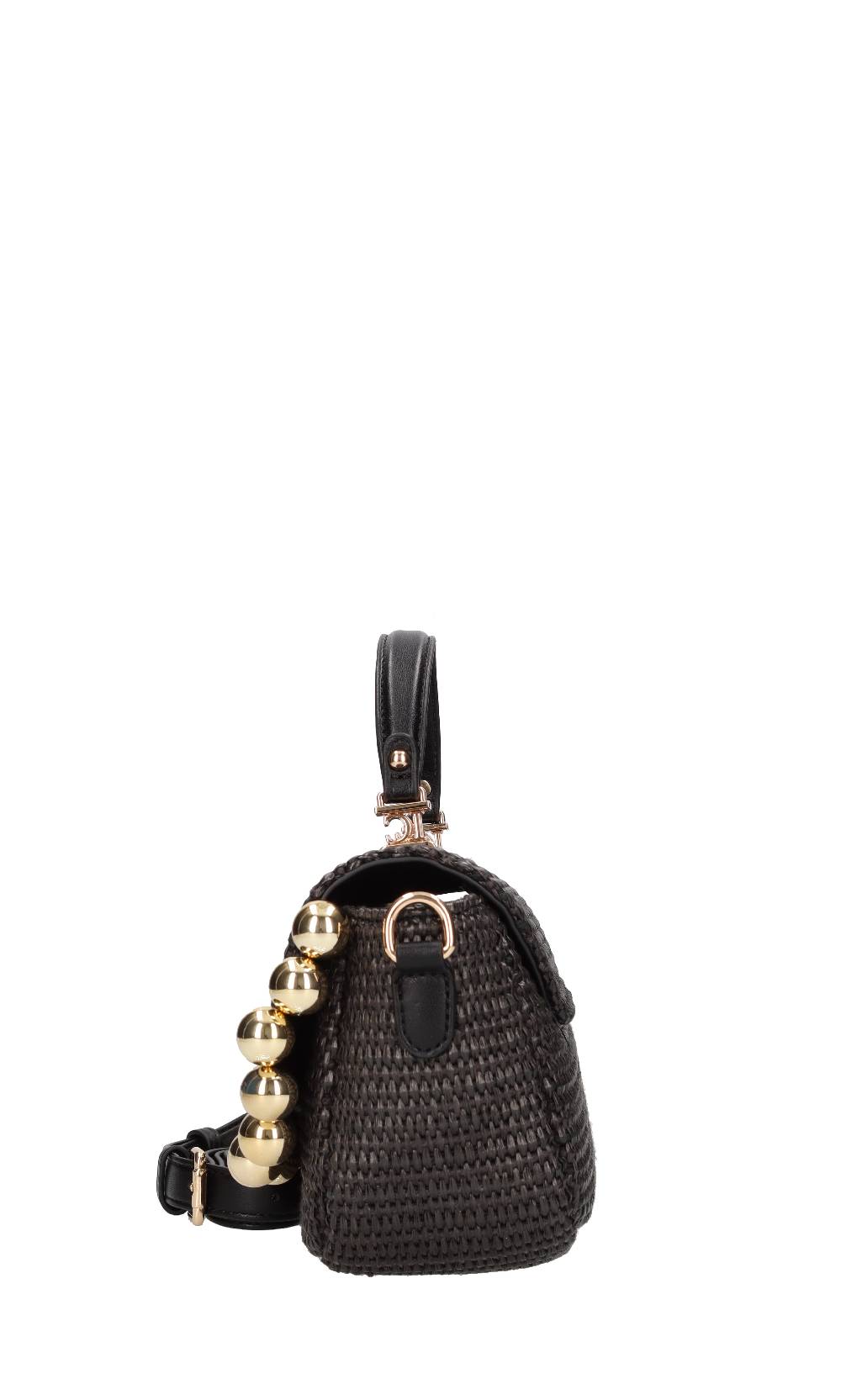 LA CARRIE Borsa in rafia ed ecopelle In Saldo