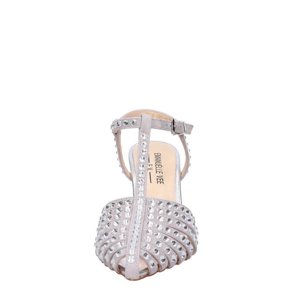 EMANUELLE VEE Décolleté Slingback in pelle e strass Shopping Online