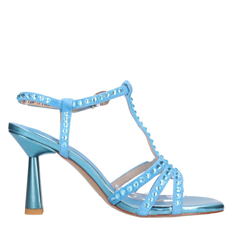 EMANUELLE VEE Sandali in pelle e strass Offerte