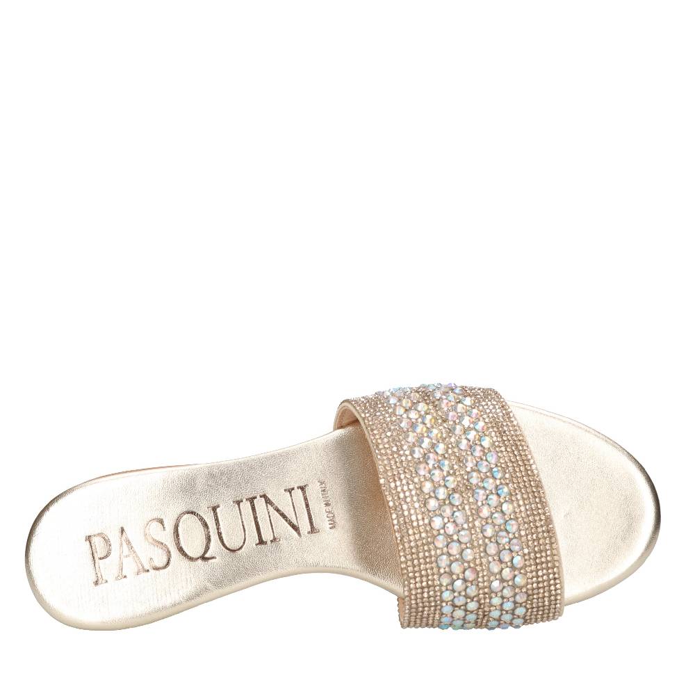 PASQUINI Mules in pelle e strass Presa