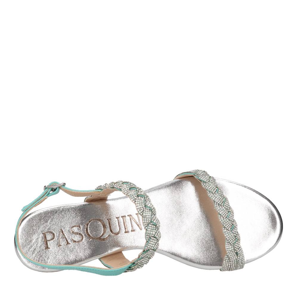 PASQUINI Sandali in pelle e strass Sconto