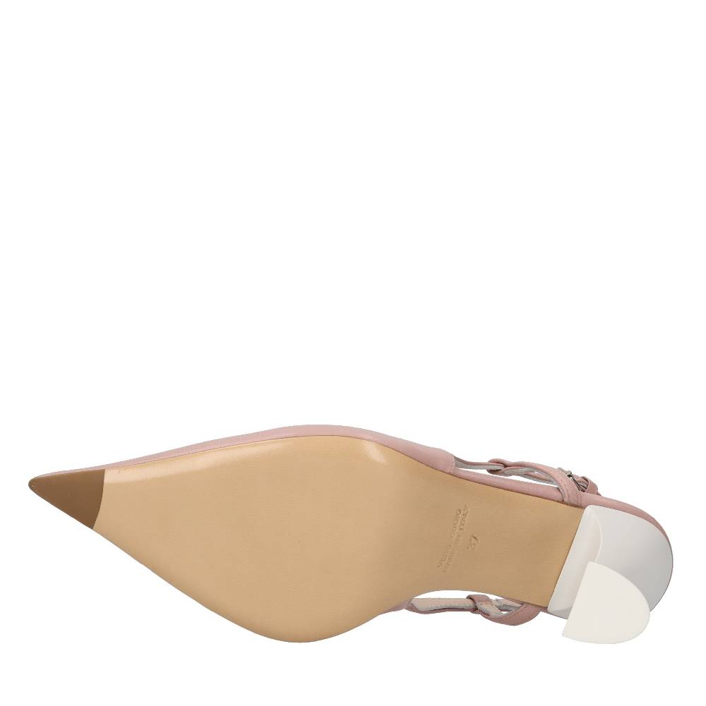 STRATEGIA Décolleté slingback in pelle In Saldo