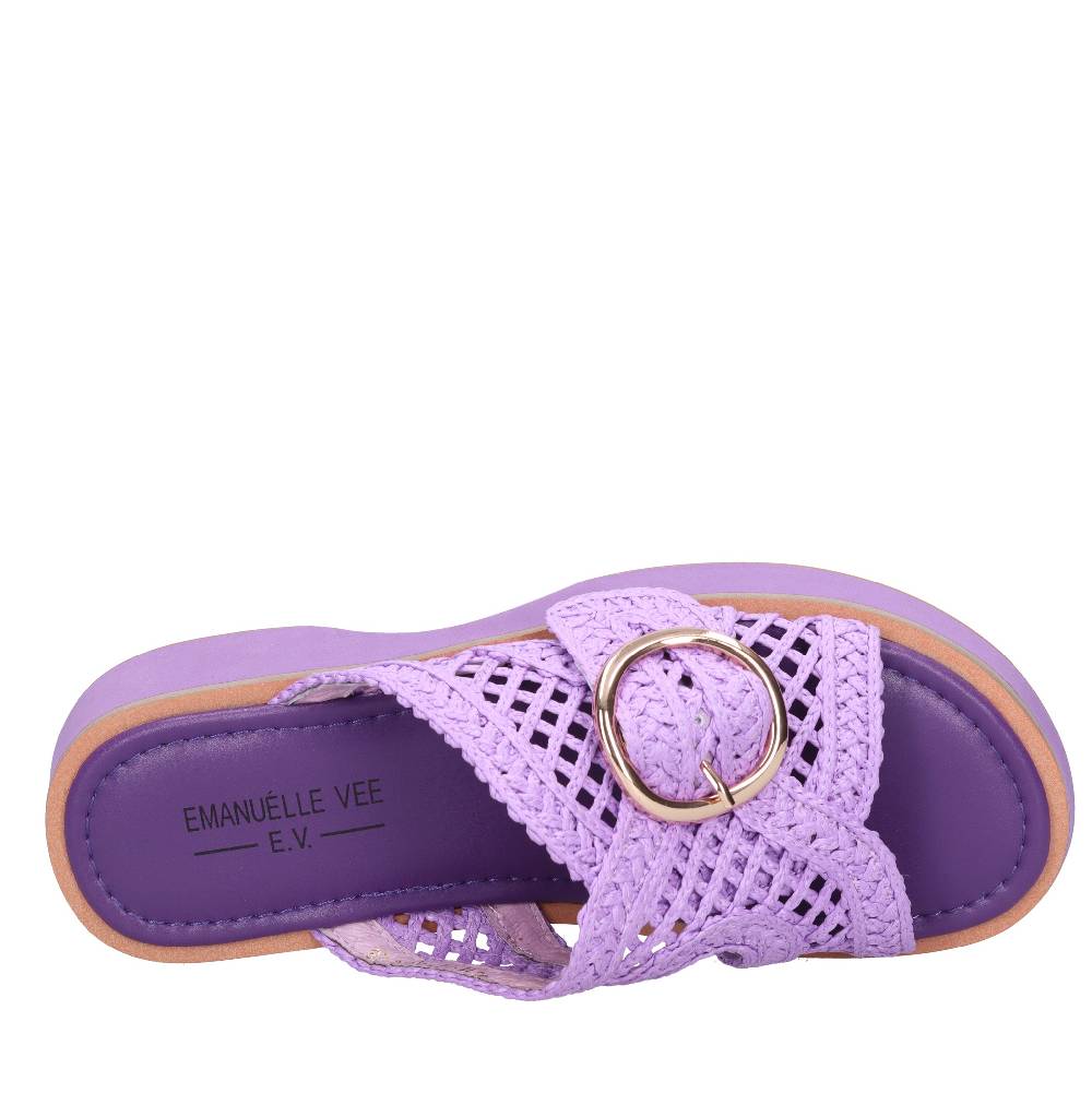 EMANUELLE VEE Mules in tessuto Moda