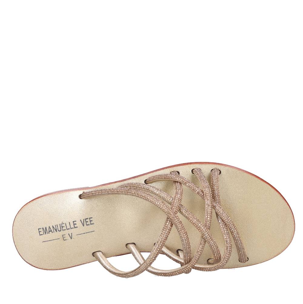 EMANUELLE VEE Mules con strass Italy