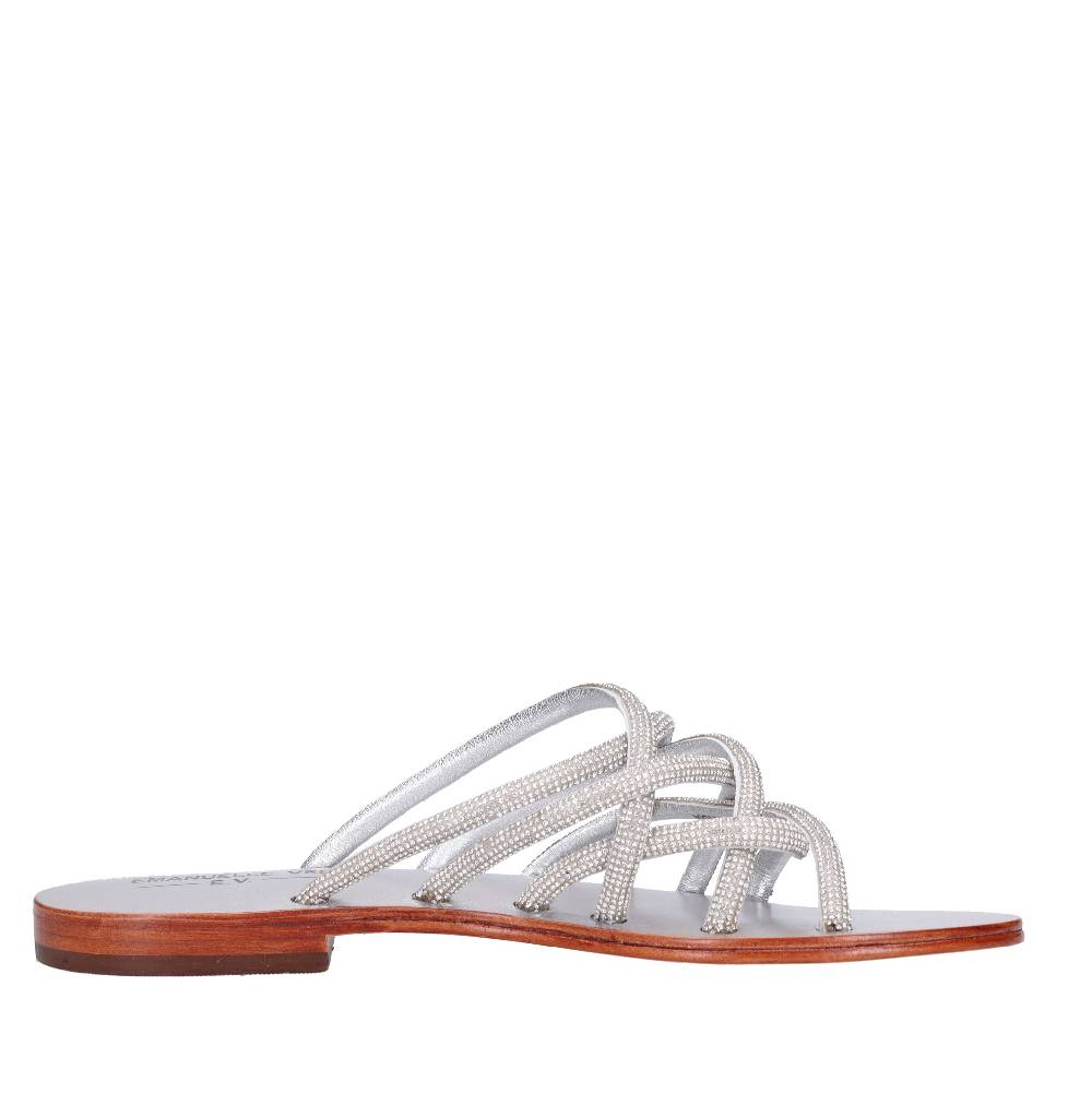 EMANUELLE VEE Mules con strass Italia
