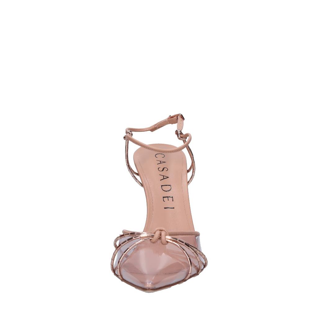 CASADEI Décolleté Slingback in pelle e plexiglass Qualità