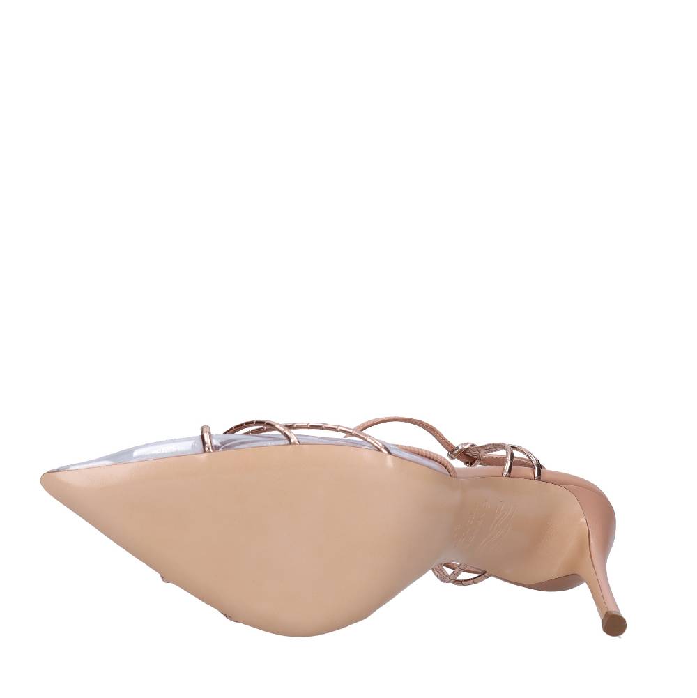CASADEI Décolleté Slingback in pelle e plexiglass Qualità