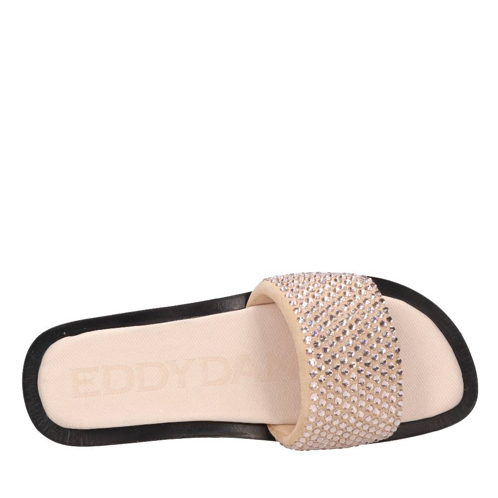 EDDY DANIELE Mules in camoscio e strass Vendita Economica