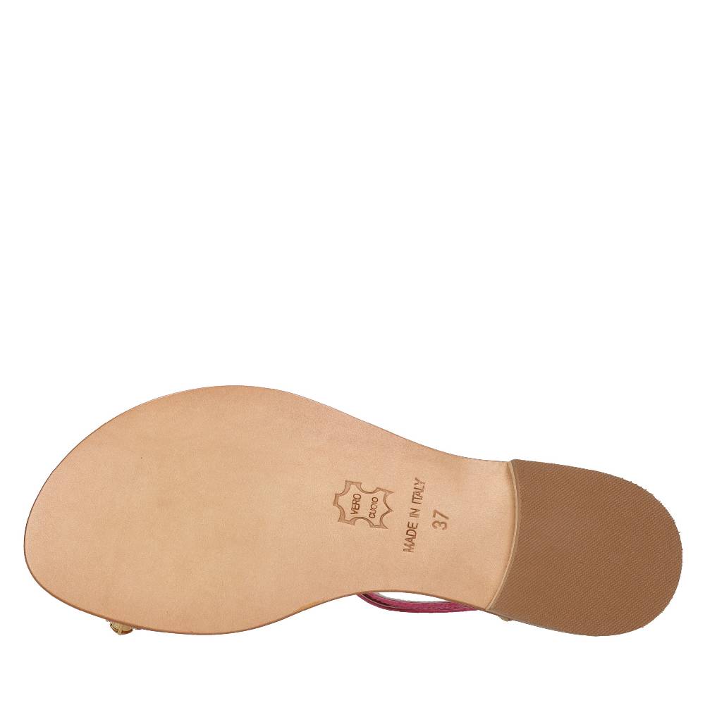 EMANUELA CARUSO Sandali flat infradito in pelle Moda