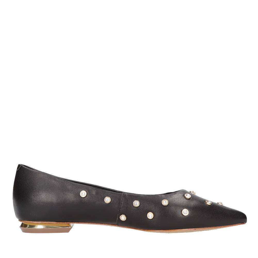 EMANUELLE VEE Ballerine in pelle e borchie Vendita Calda