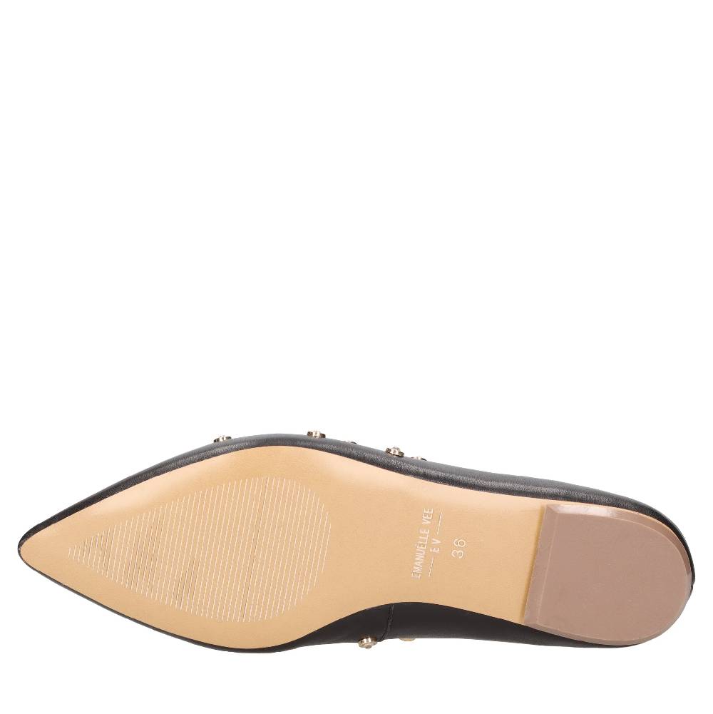 EMANUELLE VEE Ballerine in pelle e borchie Vendita Calda