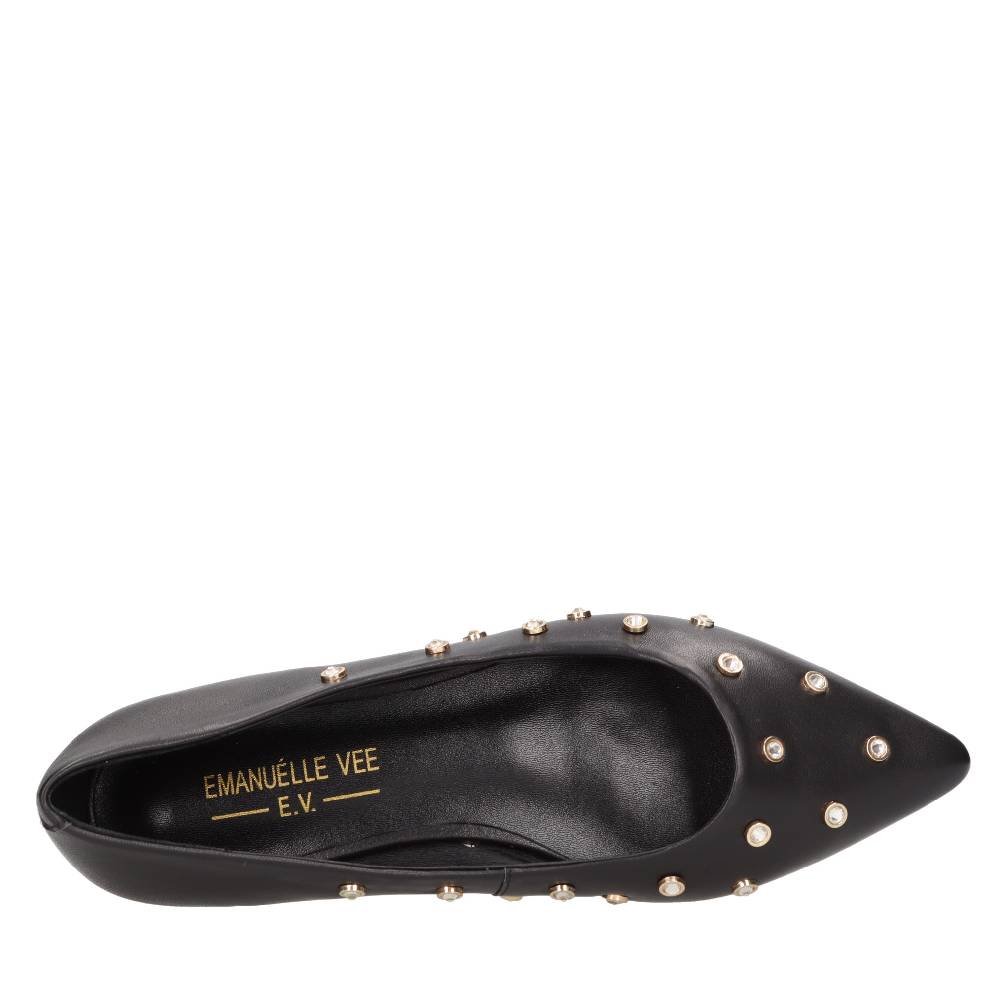 EMANUELLE VEE Ballerine in pelle e borchie Vendita Calda