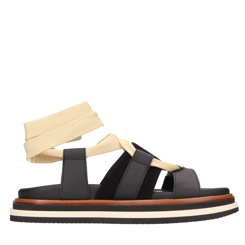 HOGAN Sandali flat in pelle In Saldo