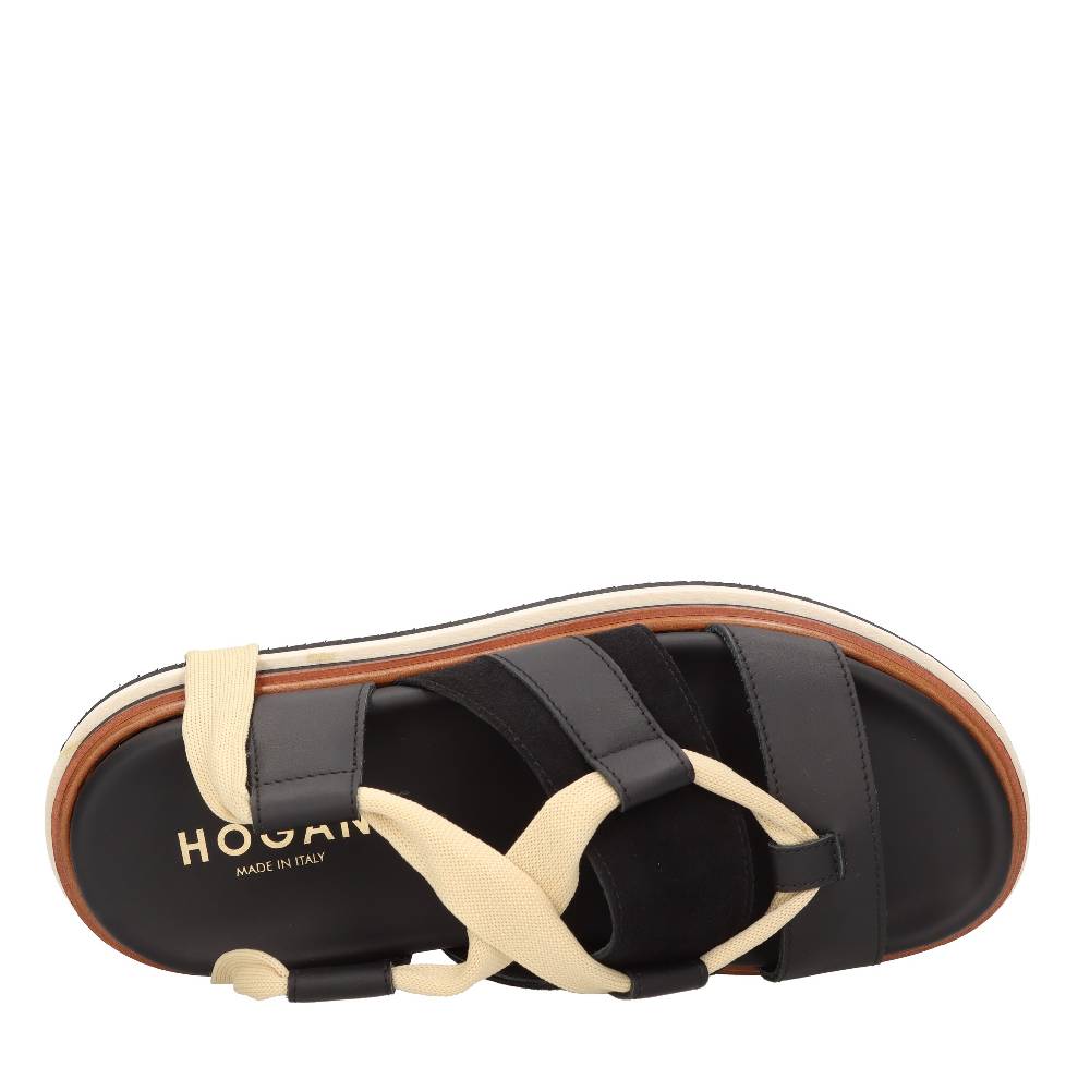 HOGAN Sandali flat in pelle In Saldo