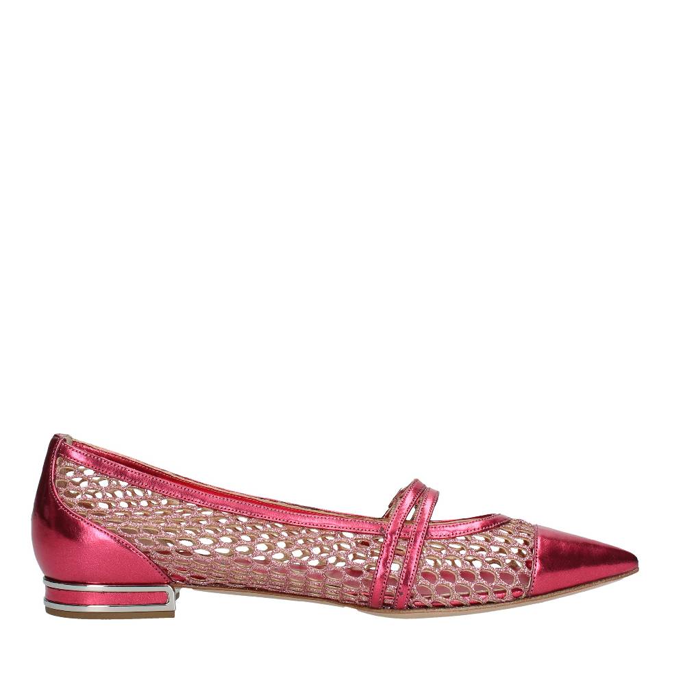 CASADEI Ballerine in pelle e tessuto 2025