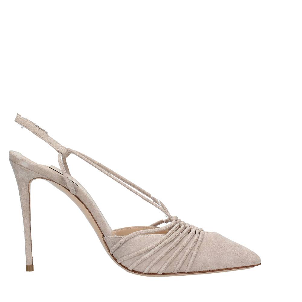 CASADEI Décolleté slingback in camoscio Pezzi Unici